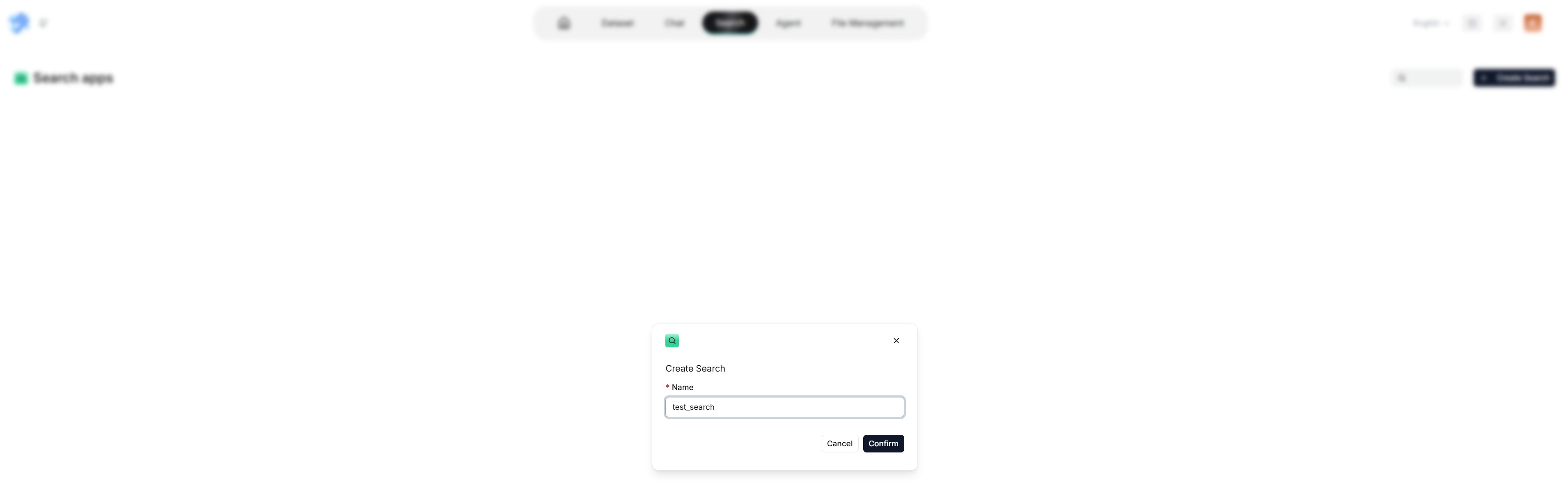 create search app