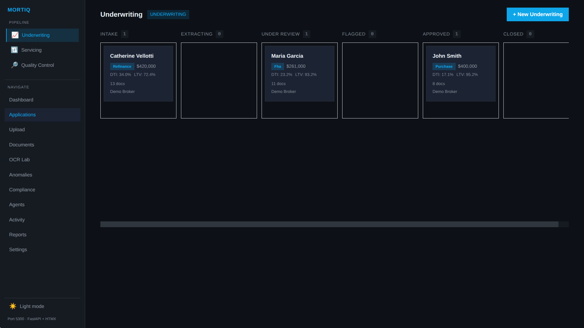 Applications Kanban board